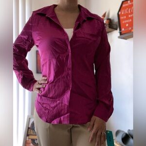 NWT Karen Kane Silk Button Up Blouse